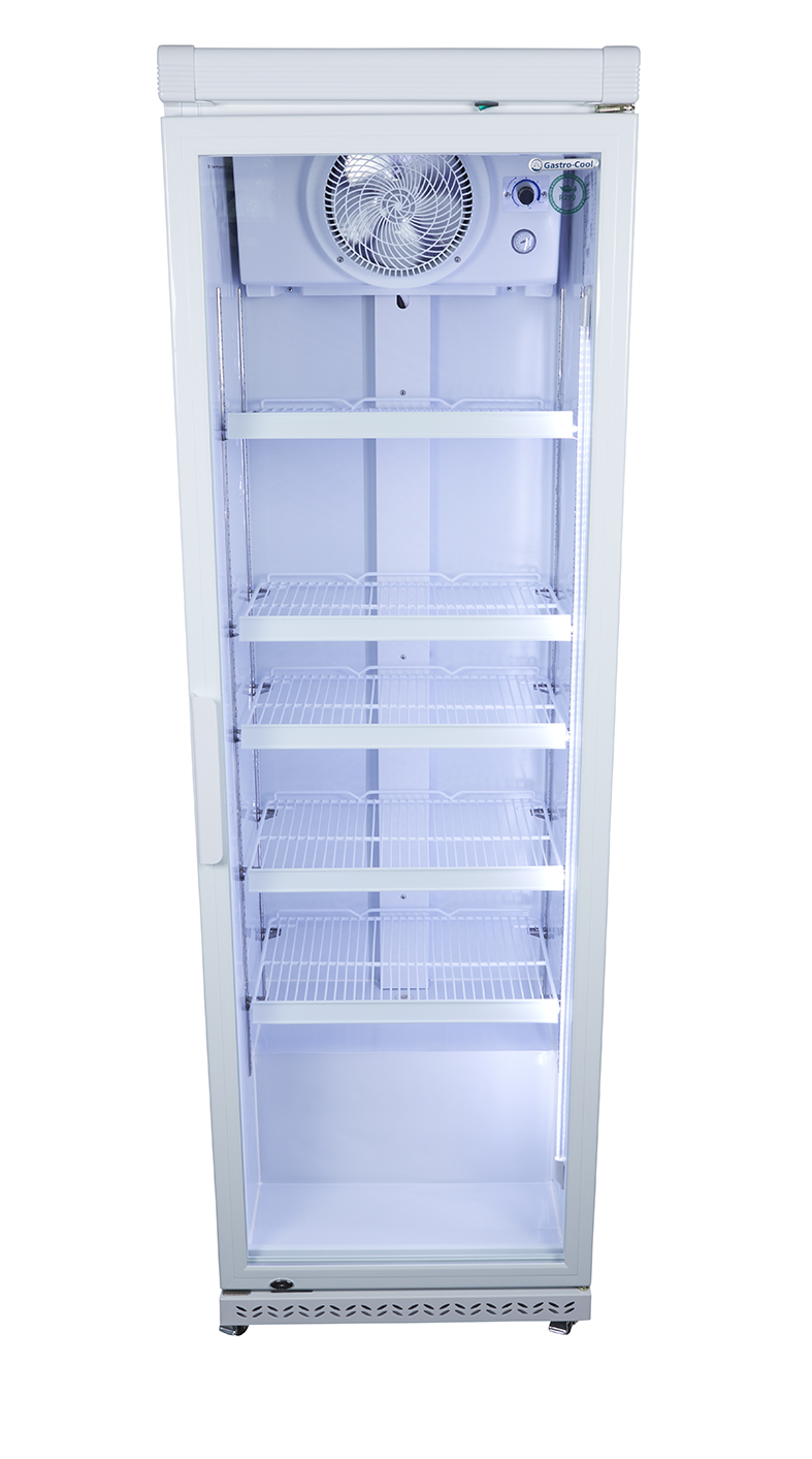 Gastro-Cool - Glazendeur koelkast - Wit - GD400 - 241500 - Vooraanzicht leeg