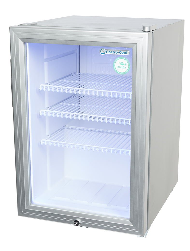Gastro-Cool - Midikoelkast - Zilver/Wit - KW65 - 204401 - Zijaanzicht leeg
