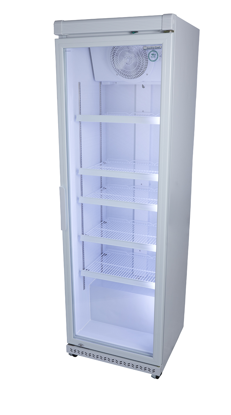 Gastro-Cool - Glazendeur koelkast - Wit - GD400 - 241500 - Zijaanzicht leeg