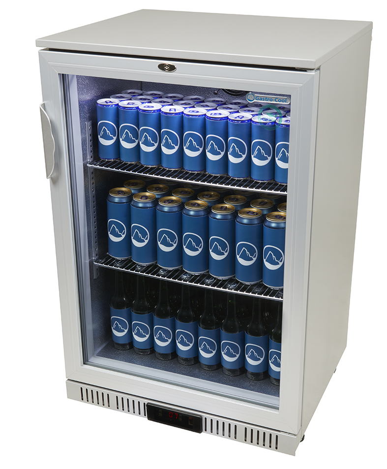 Gastro-Cool - Backbar koelkast - Zilver/Wit - UC100 - 215403 - Zijaanzicht gevuld